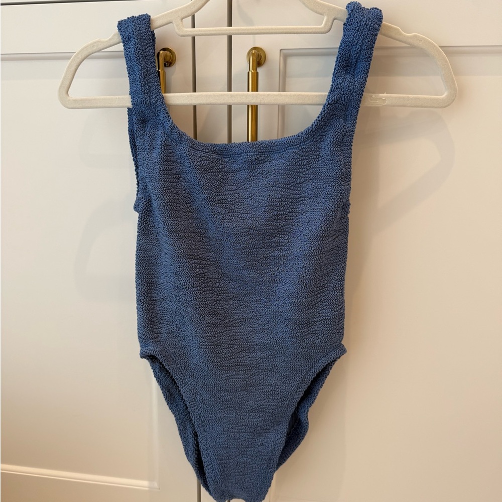 Hunza G Blue One Piece Swimsuit